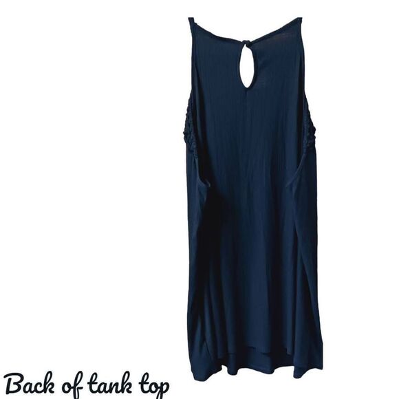 TORRID NEW Plus Size Black Macrame Knit High Neck Tank Top. - Picture 9 of 15